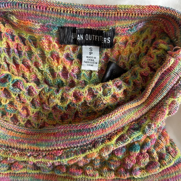 Urban Outfitters Green Ribbed Crop Top and Multicolor Knit Tube Top - Picture 6 of 7